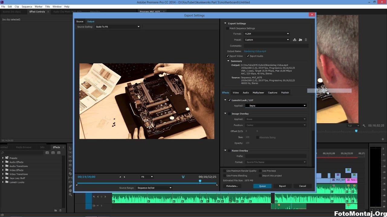 Adobe Premiere Pro Render Alma – Projeyi Tamamlama
