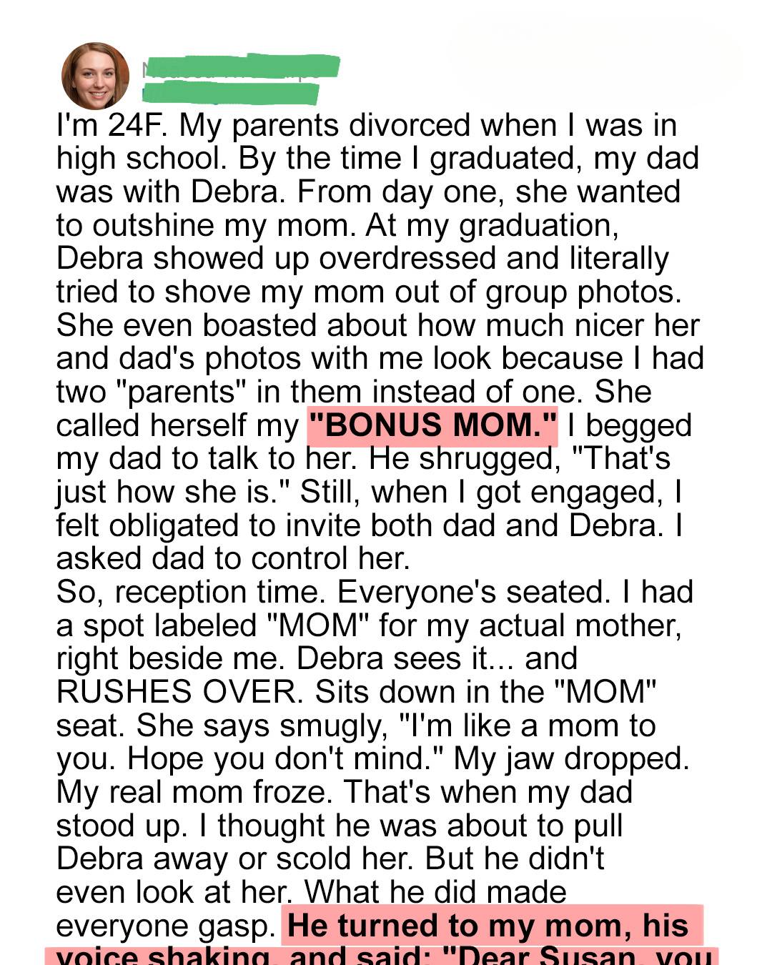My Dad’s New Wife Often Tried to Overshadow My Mom – What Happened at My Wedding Marked a Turning Point