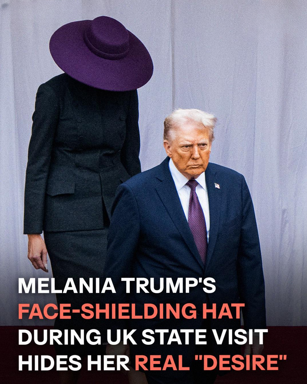 The Symbolism of Melania Trump’s Wide-Brimmed Hat During UK State Visit with Her Husband
