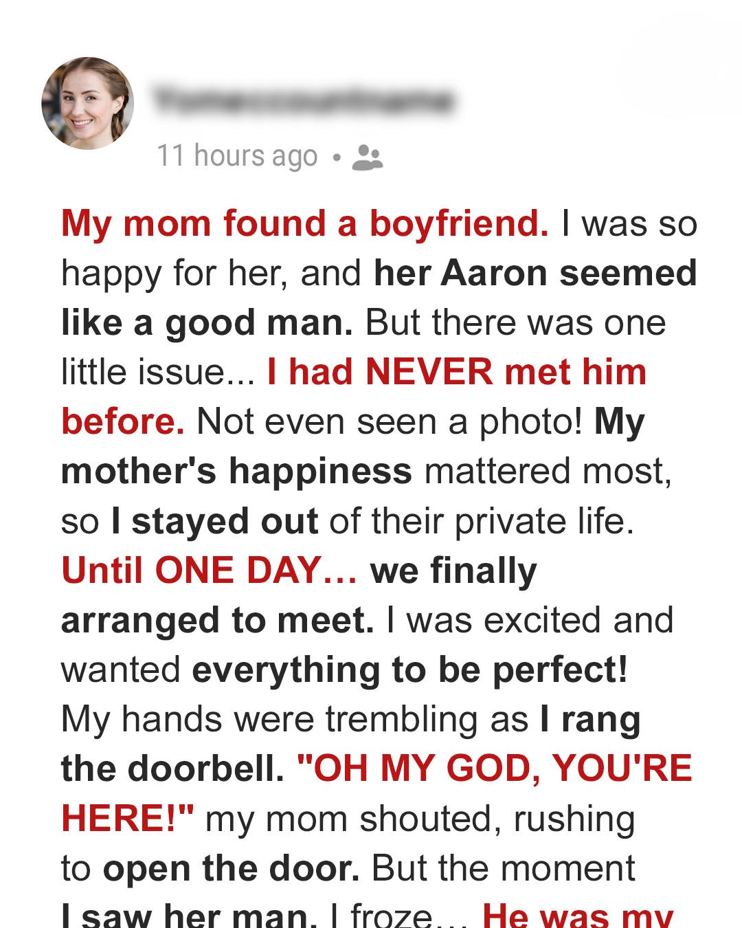 At 45, My Mom Found Love Again, but When I Met Him, I Knew Something Was Wrong